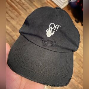 #Exclusive #OffWhite #Distressed #Hand #Hat #LikeNew #OS